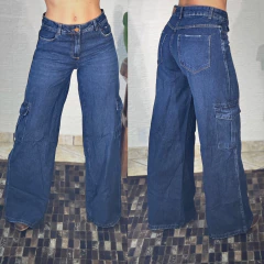 Calça Consciência Jeans Wide Leg Cargo Relaxed - 29214 - comprar online