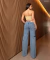 Calça Consciência Jeans Relaxed Cargo Sky Médio - 24593