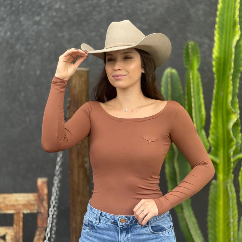 Body Moiadeiros Ml Logo em Couro Cookie - BF155 - comprar online