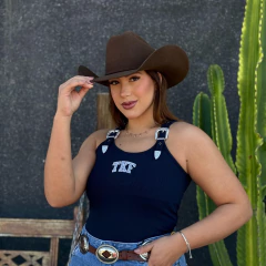 Regata Thankfield Feminina Fivela Azul Marinho - 01511 - comprar online