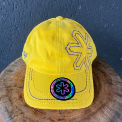 BONÉ TUFF - BREEZY - AMARELO LOGO BORDADO AZUL 2241