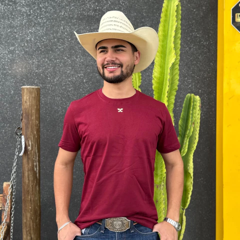 Camiseta Tex Team Duster Masculina Bordo Logo - comprar online