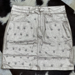 SAIA LANCELOTTI METALIZADO ROSE COM PEDRARIA