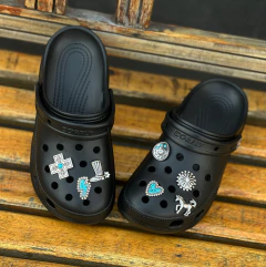 Crocs Corfly Boho Plataforma Personalizado - Preto