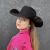 CHAPEU MUNDIAL ARIZONA DE FELTRO PRETO COM STRASS