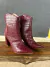 BOTA CROCO BICO FINO CANO CURTO BURGUNDY 214.012 VICIO MIO na internet
