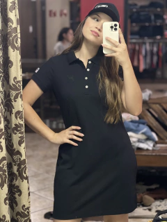 VESTIDO TXC PRETO COM GOLA