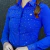 CAMISA LIFE WESTERN FEM BRILHO - AZUL ROYAL - comprar online
