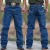 Calça Best Rodeio Masculina Carpinteira Bordada Azul - CS801 - comprar online