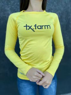 CAMISETA TÉRMICA FEM UV50 ML - UVF001 TX.FARM - AMARELO