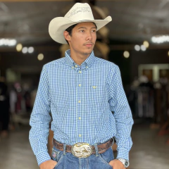 CAMISA RODEO FARM XADREZ MASC ML - 002