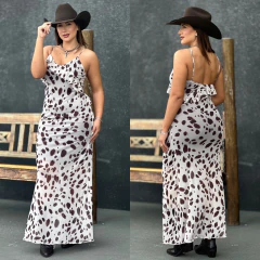 Vestido Longo Boho em Tule com Babados - comprar online