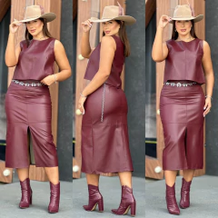 Conjunto Unicorn em Couro Pu Vermelho - 9523 - comprar online