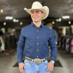 CAMISA JEANS SIBRA MASC SLIN 03 - 3844S