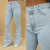 Imagem do CALÇA NXO ISADORA FLARE DESFIADA COM STRASS - MARMORIZADA