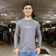 CAMISETA TÉRMICA TEXAS FARM MASC UV50+ - CINZA CHUMBO