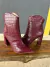 BOTA CROCO BICO FINO CANO CURTO BURGUNDY 214.012 VICIO MIO - Country Style | Loja Online de Moda Country Masculina e Feminina