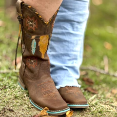 BOTA TEXANA GOYAZES FEM DE BOI DALLAS TABACO 203260 -CF - comprar online