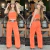 CONJUNTO MIYA CROPPED E CALÇA LARANJA 6152