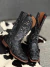 Bota Texana Goyazes Fem Couro Legítimo Pirarucu Preto - 256408-PF