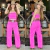 CONJUNTO MIYA CROPPED E CALÇA ROSA
