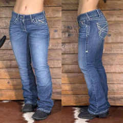 Calça Ariat Importada FR Mid Rise Boot Cut Oceanside - 10019544