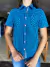 CAMISETE FEMININA MANGA CURTA XADREZ AZUL RIVERTON