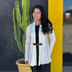 Cardigan De Lã Com Fivela Off White - comprar online