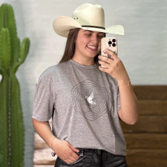 CAMISETÃO THANKFIELD FEM PRATA COM BRILHO - 7100