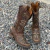 BOTA TEXANA GOYAZES FEM COURO DALLAS TABACO - 213206-CF