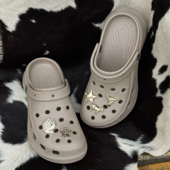 Crocs Corfly Country Velho Oeste Plataforma Personalizado Khaki Bege - comprar online