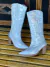 BOTA WESTERN BICO FINO METALIZADA - PRATA