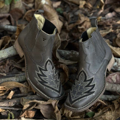 BOTINA TEX TEAM HLZ CINZA C BRILHO PRETO - M0357