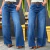 Calça Wide Leg Consciência Jeans Feminina Relaxed Cintura Baixa Sky Escuro - 29909 - Country Style | Loja Online de Moda Country Masculina e Feminina