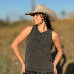 Regata Moiadeiros San Antônio Estonada Cinza - REG166 - comprar online