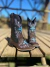 BOTA TEXANA TEX TEAM FEM CRUZ BORDADO AZUL - CAFÉ
