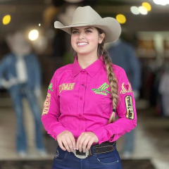 CAMISA RADADE FEM ML GREEN TEAM PINK - 3434