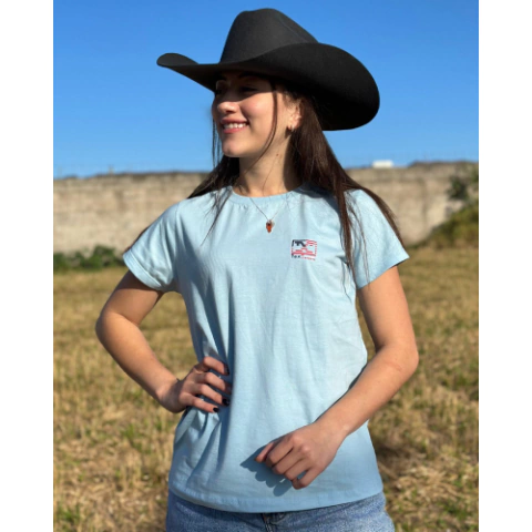 BLUSINHA BASIC TEX TEAM FEM - AZUL