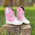 BOTA BABY TEX TEAM BRANCO/ROSA