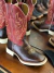 BOTA MASCULINA WRANGLER WESTERN CANO VERMELHO