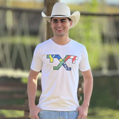 CAMISETA TEX TEAM MASC EST BR EUA - BRANCA