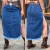 SAIA CONSCIÊNCIA JEANS LONGA COM ABERTURA LATERAL E BARRA DESFIADA - 23002 - comprar online