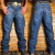 CALÇA RODEO FARM MASC BALÃO 14 OZ DESTROYED LINHA OCRE - 084