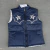 Colete Js Western Feminino Dupla Face - Marinho/ Branco