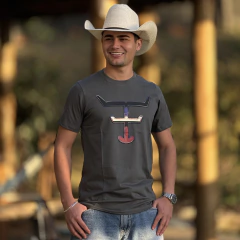 CAMISETA TEXAS FARM MASC CINZA CHUMBO - CM585