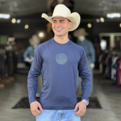 CAMISETA TÉRMICA MADE IN LIDA MASC UV50+ - MARINHO