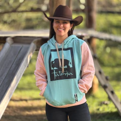 Moletom Tatanka Colors Verde Água/Rosa Bebê - comprar online