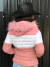 JAQUETA PUFFER FEM C/ CAPUZ - ROSA E BRANCO na internet