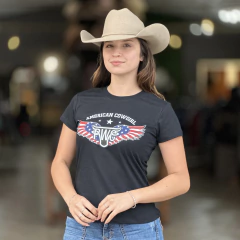 BLUSINHA POWER COUNTRY AMERICAN COWGIRL - PRETA