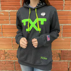 MOLETOM TEX TEAM FEM TXT VERDE - CINZA
